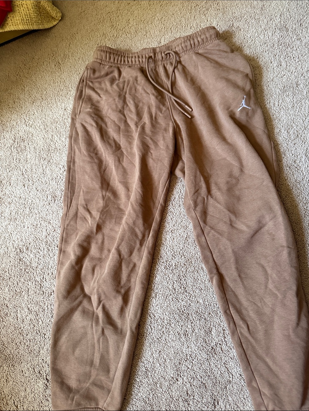 Jordan Brown Joggers with White Jumpman